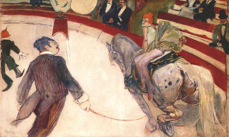 Henri  Toulouse-Lautrec Cuadro de Lautrec sobre el parisino Circo Fernando oil painting image